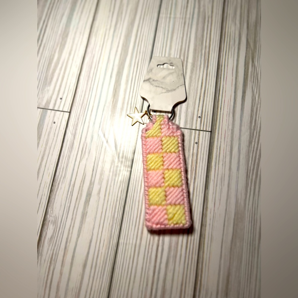 Hand made keychain with a charm!!